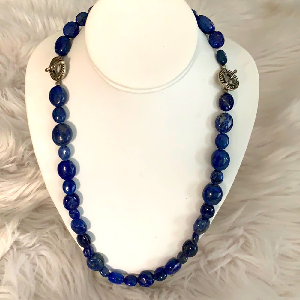 Carolyn Pollack Lapis Lazuli Bead Necklace